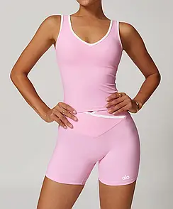 Alo Yoga Contrast Line Tank Pink 88434-PK M
