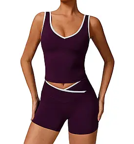 Alo Yoga Contrast Line Tank Purple 88434-PR M