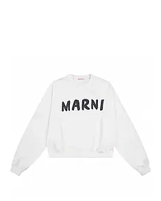 Marni Logo-Print Sweatshirt White S