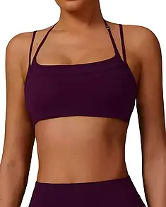Alo Yoga Fitness Top Bra Purple S