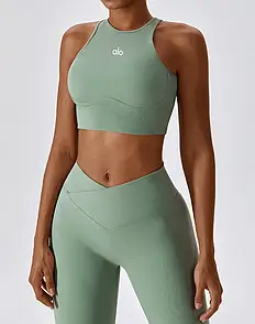 Alo Yoga Fitness Top Green 833341-GN S