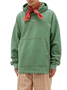 Acne Studios Franklin Reverse Logo Hoody Green L