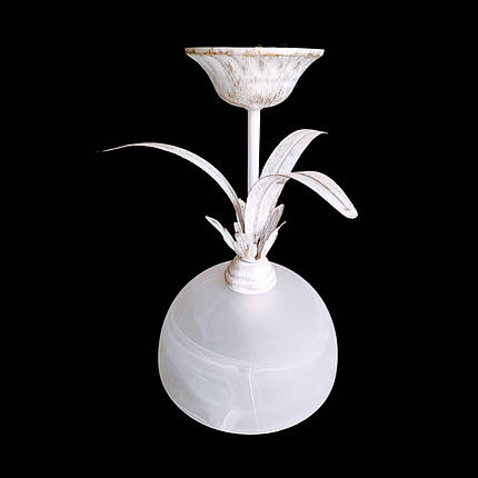 Підвісний світильник на 1 плафон люстра прованс на кухню в коридор для спальні дитячої кабінету гардеробної Підвіс малий/1 білий, фото 1