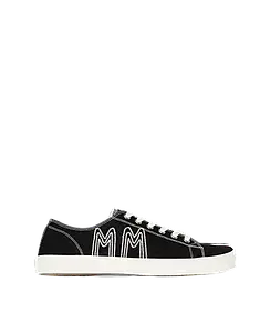 MM6 Maison Margiela Tabi Embroidered Sneakers Black