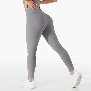 Alo Yoga Ribbed High Waist Leggings Grey X8874-GY S