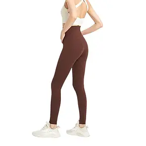 Alo Yoga Running Sports Leggings Brown 20213-BN S