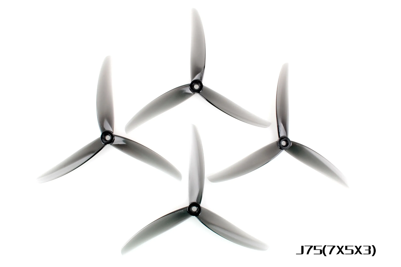 Комплект пропелерів HQProp J75 7X5X3 Light Grey (2CW+2CCW)-Poly Carbonate