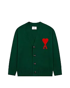 AMI Paris Ami de Coeur Cardigan Green XL