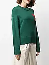 AMI Paris Ami De Coeur Crew-Neck Jumper Green S, фото 3