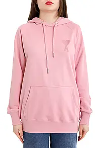 AMI Paris Ami de Coeur Hoodie Pink S