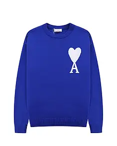 AMI Paris Ami De Coeur Oversize Sweater Blue S