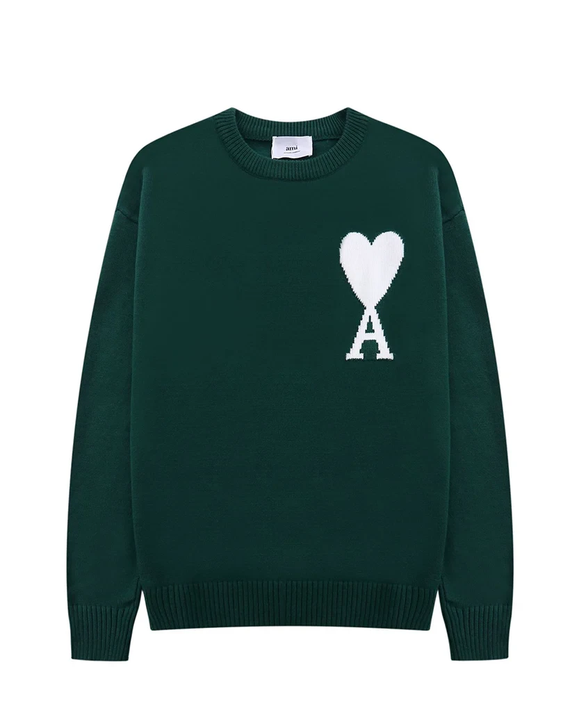 AMI Paris Ami De Coeur Oversize Sweater Green XL, фото 1