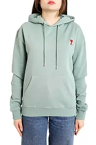 AMI Paris Ami de Coeur Small Heart Logo Hoodie Mint XS