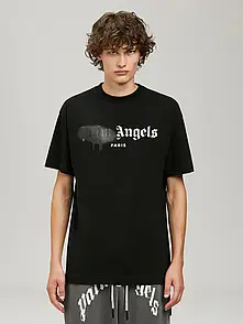 Palm Angels Paris Sprayed Logo T-Shirt Black S