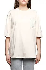 AMI Paris Exclusive Ami De Coeur T-Shirt Beige M
