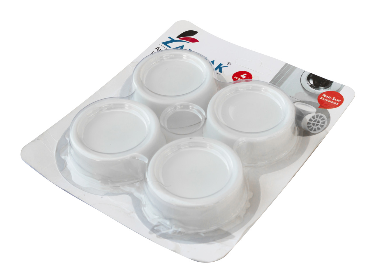 Набір антивібраційних підкладок для пральної машини білий ZP-343 (ZAMBAK plastik), фото 1