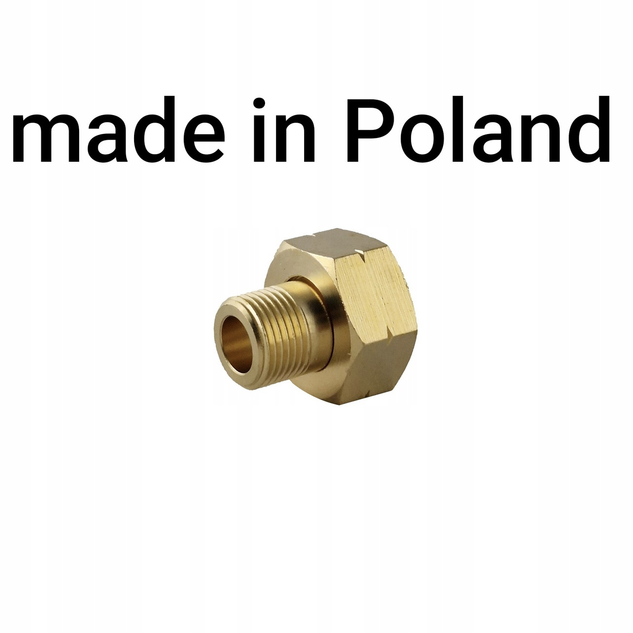 Перехідник BRADAS PRA1 для газових балонів з різі 21,8 L мм на 3/8" L (16 мм) лівий, перехідник із латуні, фото 1