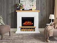 Електрокамін класичний з обігрівом ArtiFlame Камін електричний вбудований з обігрівом Сучасний камін