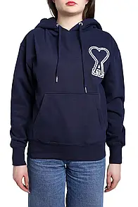 AMI Paris Oversize Ami de Coeur hoodie Navy XS