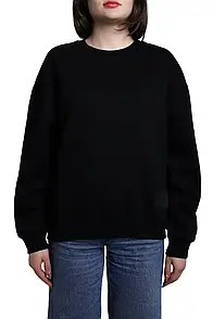 AMI Paris Sweatshirt Satin Label Black S