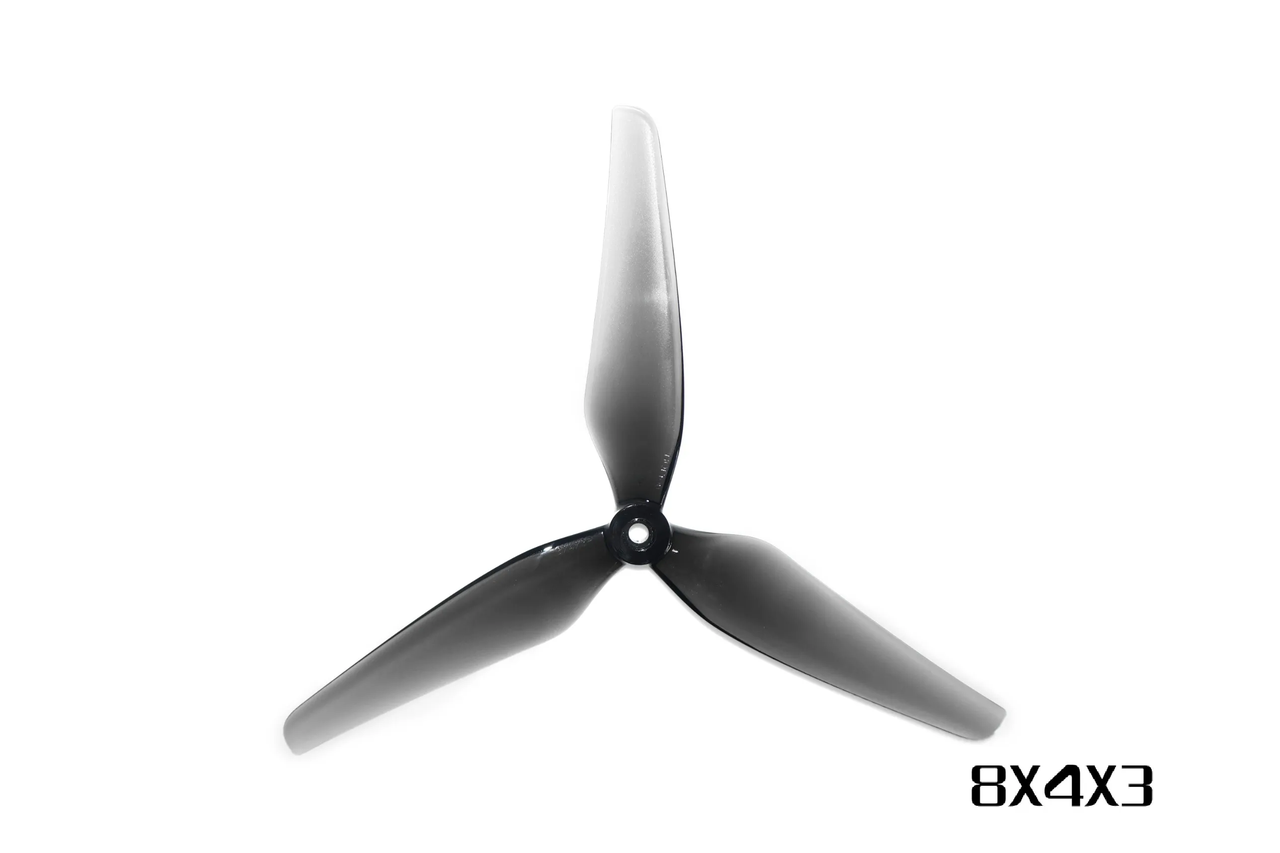 Комплект пропелерів HQProp 8X4X3 Light Grey (2CW+2CCW)-Poly Carbonate