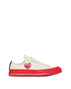 Converse x Comme Des Garcons Play Low Top Sneakers Beige/Red Low 37