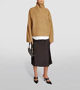 Toteme Wool-blend Rib Knit Camel S