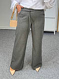 Жіночі теплі вовняні вільного крою штани шоколад 42,44,46,48,50,52,54,56,58,60, фото 8