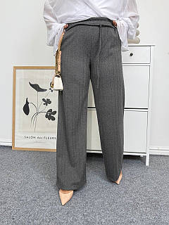 Жіночі теплі вовняні вільного крою штани графіт 42,44,46,48,50,52,54,56,58,60