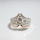 Срібна каблучка з золотими пластинами, фото 6