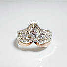 Срібна каблучка з золотими пластинами, фото 10