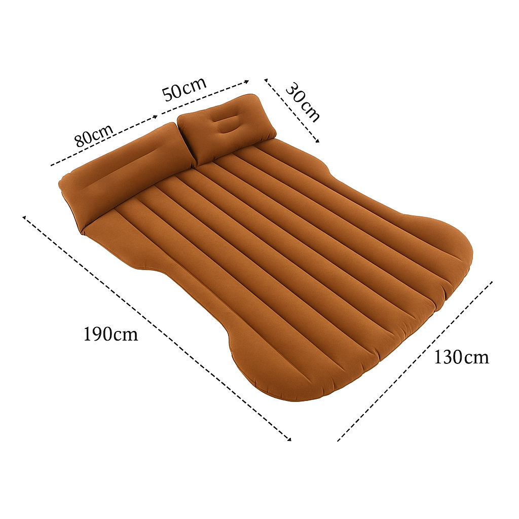 Надувний матрац для авто Icelus в багажник із  насосом та акусесуарами коричневий, фото 1