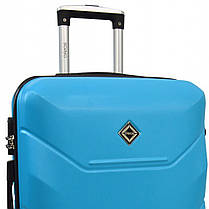 Валіза дорожня на колесах Bonro 2019 M середня голуба пластикова з висувною ручкою і кодовим замком, фото 5