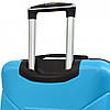 Валіза дорожня на колесах Bonro 2019 M середня голуба пластикова з висувною ручкою і кодовим замком, фото 6