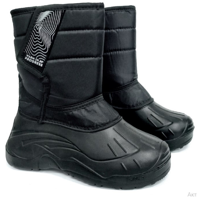 Чоботи чоловічі утеплені чорні 45р 29,5см Чоловічі гумові чоботи з гуми, фото 1