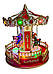 Новорічна різдвяна музична обертова карусель з підсвічуванням USB+батарейки N0339, фото 4