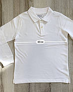 Біла шкільна сорочка-поло OshKosh з довгим рукавом на хлопчика 10 років (136–142 ріст), фото 5