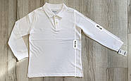 Біла шкільна сорочка-поло OshKosh з довгим рукавом на хлопчика 10 років (136–142 ріст), фото 4