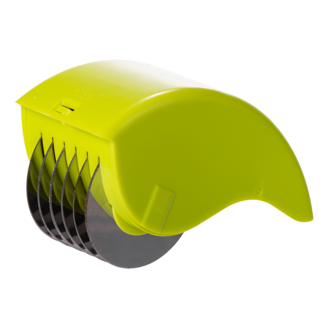 Ніж слайсер для зелені 6 лез ножа подрібнювач для зелені 15×6×8 (см) Салатовий HP-8-71, фото 1