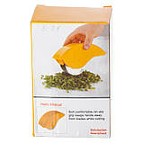 Ніж слайсер для зелені 6 лез ножа подрібнювач для зелені 15×6×8 (см) Салатовий HP-8-71, фото 7