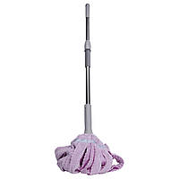 Швабра телескопічна для миття підлоги універсальна мотузкова швабра з самовіджимом для прибирання Фіолетовий HP-35015-13V