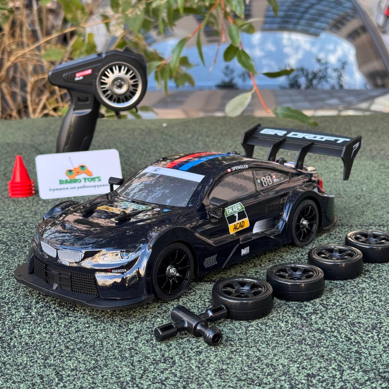 Дрифт машинка на радіоуправлінні BMW M3 чорна - 30 км/год | Машинки БМВ для дрифту на пульті управління Дрифт машина, фото 1