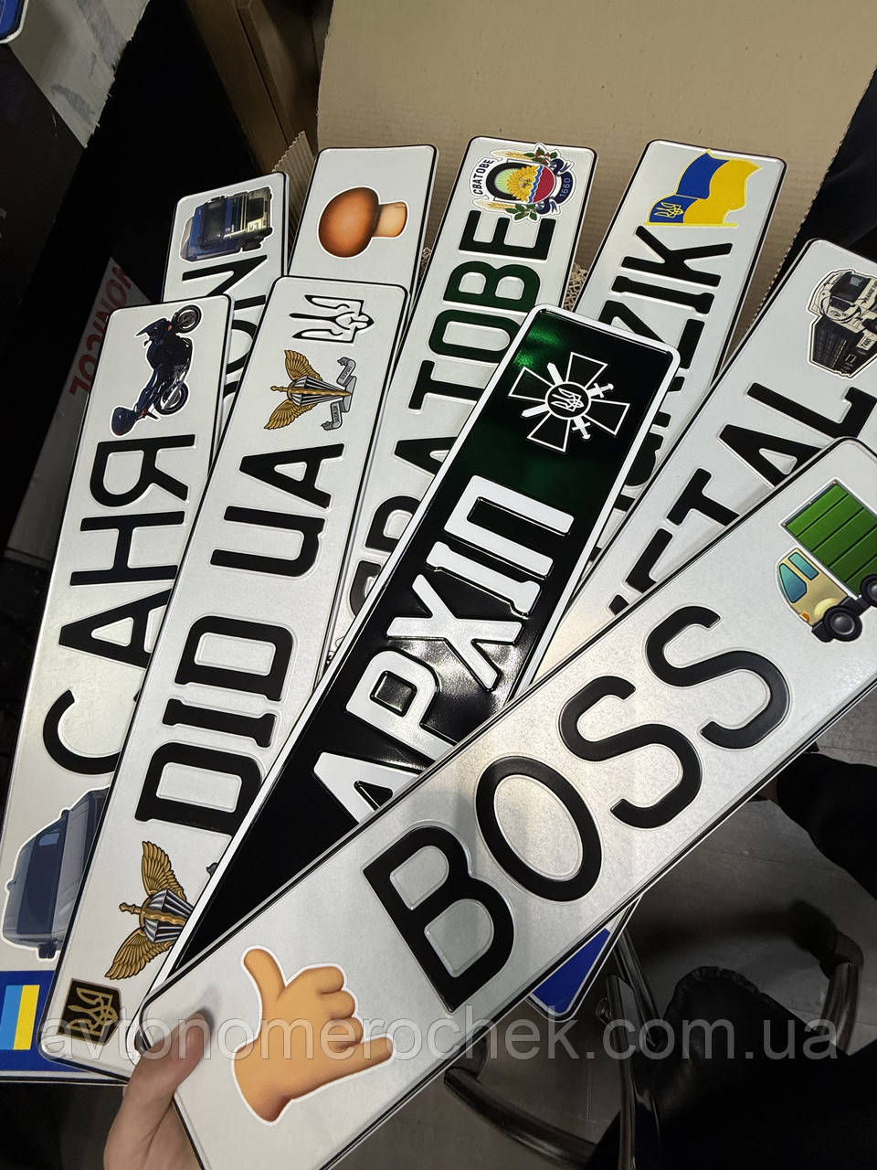 Автономер на лобове скло вантажівка |номер зсу сувенір без голограм|нова пошта номер, фото 1