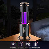 Кемпінгова лампа-знищувач комарів E10 2-в-1 USB 1200 мА·год, темно-сіра | Ультрафіолетова лампа від комах, фото 9