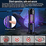 Кемпінгова лампа-знищувач комарів E10 2-в-1 USB 1200 мА·год, темно-сіра | Ультрафіолетова лампа від комах, фото 8