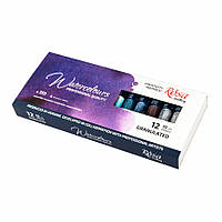 Набір акварельних фарб ROSA Gallery GRANULATION 12х10 мл туба картон (4823098544135)