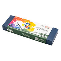 Набір акварельних фарб ROSA Gallery SPECTRUM 14x2,5мл кювета+пензель металевий пенал (4823098544760)