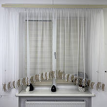 Арка бамбук з макраме біло-коричнева №485