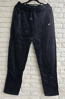 Жіночі штани велюр на хутрі батал