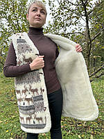 Жилет подовжений (жилетка, безрукавка) з натуральної овчини з візерунком (48-58 р.)